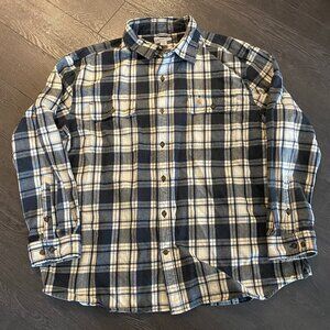 CARHARTT ORIGINAL FIT HEAVY COTTON PLAID FLANNEL WORK SHIRT SIZE XXL